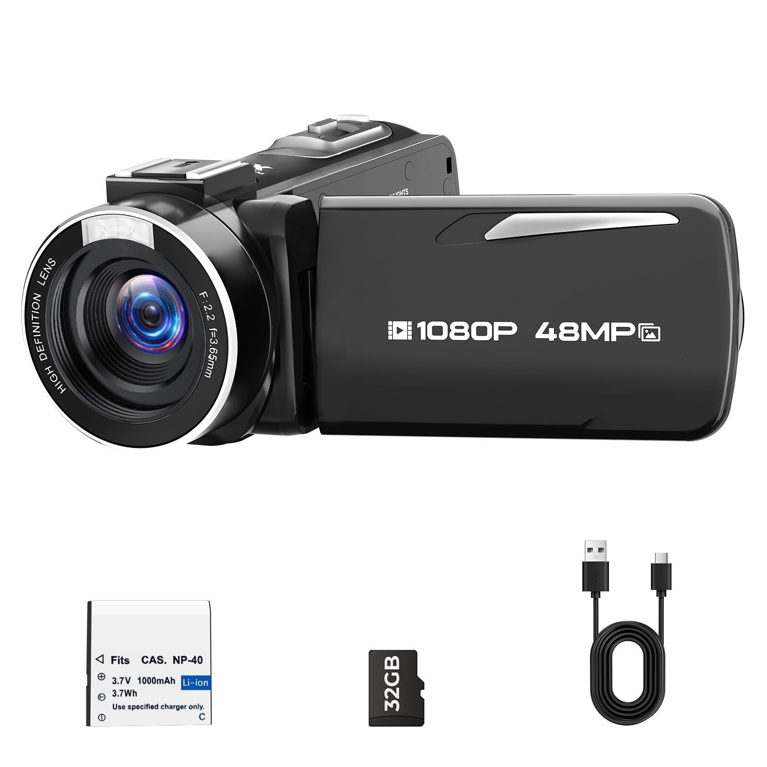 Campark 1080P Video Camera Digital Camcorder 42MP Vlogging Camera for YouTube