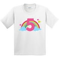 thumbnail image 3 of Inktastic 5th Birthday Rainbow Youth T-Shirt, 3 of 5