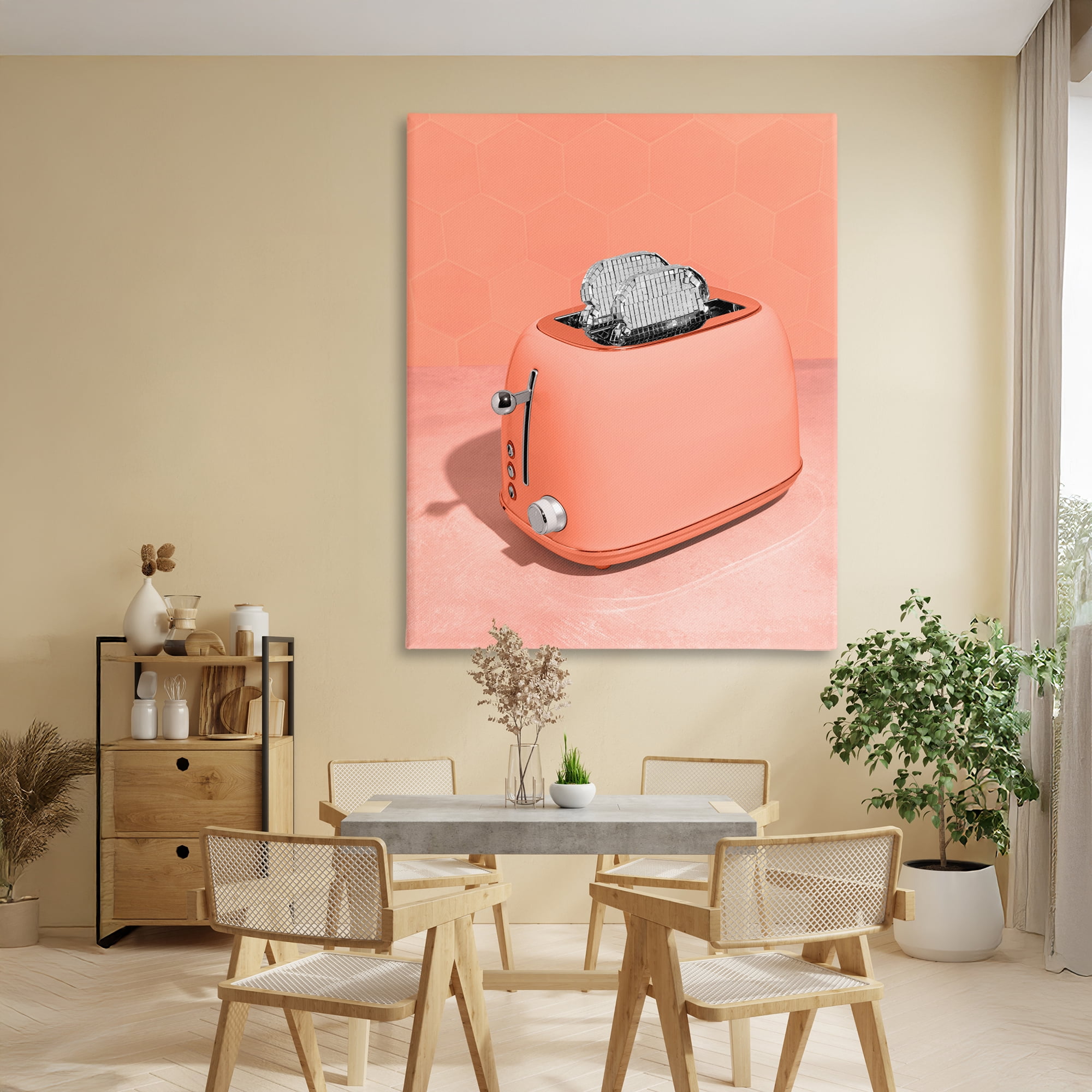 Stupell Industries Disco Toast over Orange Canvas Wall Art, design by LISH Creative