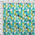 thumbnail image 2 of oneOone Viscose Jersey Fabric Parallelogram & Triangle Geometric Print Fabric BTY 60 Inch Wide, 2 of 5