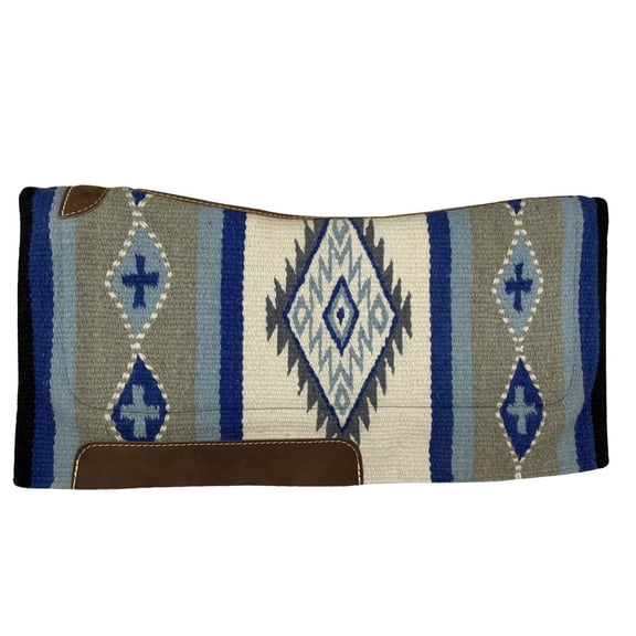 Showman 32" x 34" Southwest Diamond Wool Top Memory Felt Bottom Saddle Pad