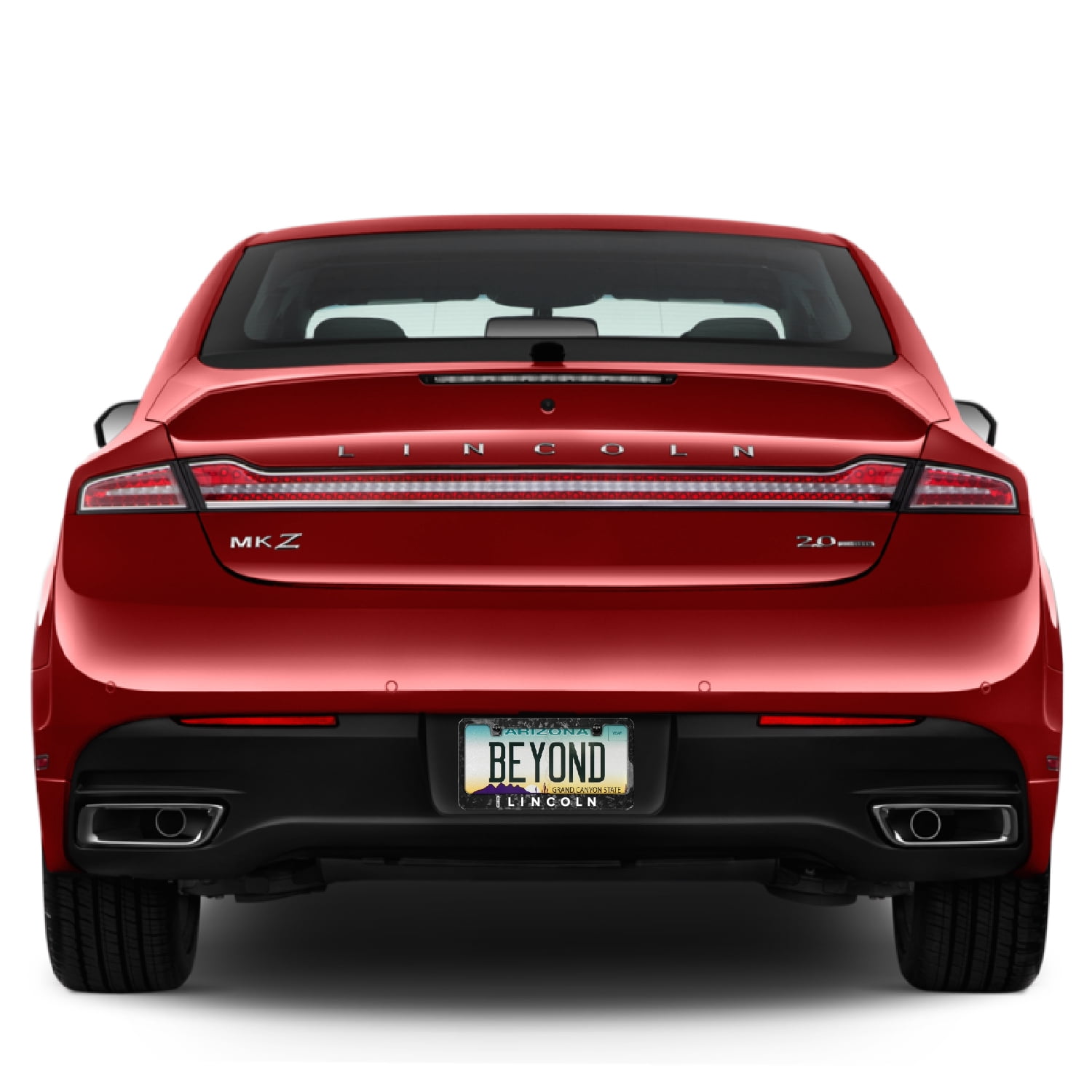 Lincoln Logo Real Black Forged Composite Carbon Fiber License Plate Frame