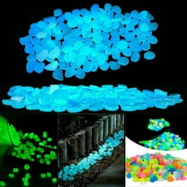 Spencer 300PCS Luminous Pebbles Stones Glow Rocks for Fish Tank, Glow in The Dark Rocks for Indoor and Outdoor Walkways Garden Driveway (Colorful)