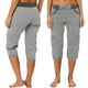 thumbnail image 1 of WILLBEST Pantalones Casuales elegantes para Mujer, Capris Cargo de Cintura Alta con Cordón Ajustable para Un Uso Diario Cómodo con Bolsillos Versátiles y Diseño Elástico. Mediana, 1 of 4