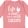 thumbnail image 4 of Inktastic Life is Better with Chickens Boys or Girls Long Sleeve Baby Bodysuit, 4 of 5