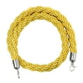 thumbnail image 1 of Barrier Rope Crowd Control Stanchion Queue Twisted Rope with Hooks Yellow, 1 of 8