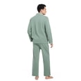 thumbnail image 6 of Zelax Mens Cotton Pajama Set – Long Sleeve Sleepwear with Classic Button Down Design (X-Large, Saga Green), 6 of 7