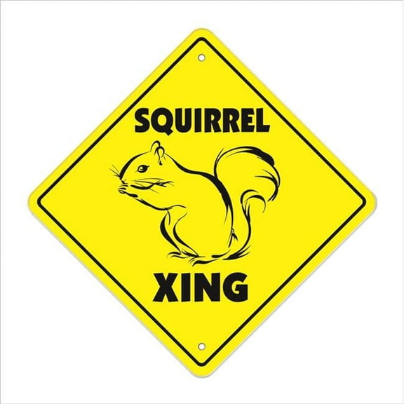SignMission 12 x 12 in. Squirrel Crossing Zone Xing Sign