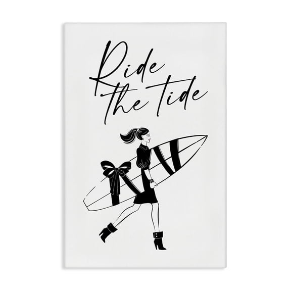 Stupell Industries Eclectic Ride The Tide Surfer Canvas Art, 16 x 24, by Martina Pavlova