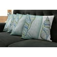 thumbnail image 2 of Ambesonne Abstract Throw Pillow Cover 4 Pack, Seashell Ornate Motifs, 24", Blue Green White, 2 of 6