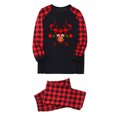 thumbnail image 3 of Odeerbi Christmas Pajamas for Family Holiday Plaid Long Sleeve Family Christmas Pajamas Matching Sets Dad Casual Plaid Print Tops Pants Set Two-Piece Sleepwear Xmas PJs Set Black, 3 of 6