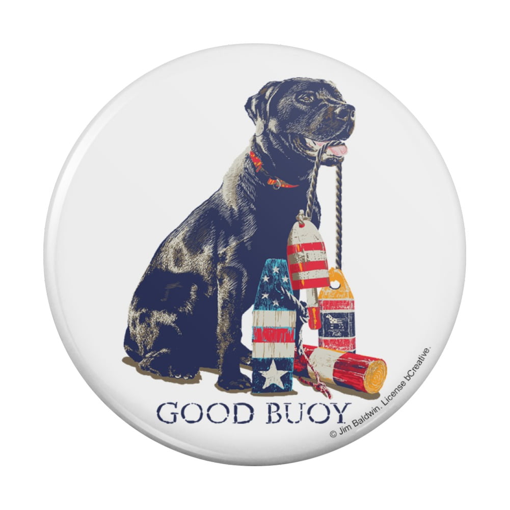 Good Buoy Boy Dog Fishing Fish Pinback Button Pin Palestine
