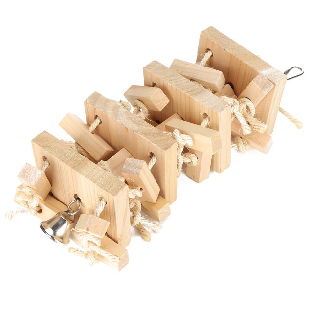 Juguete para Masticar Pájaros Loro Periquito Juguete para Masticar Loro Pico Juguete para Pulir Bloque de Madera para Pájaros Jaula para Loros Forrajeo Juguete Colgante ANGGREK Otros