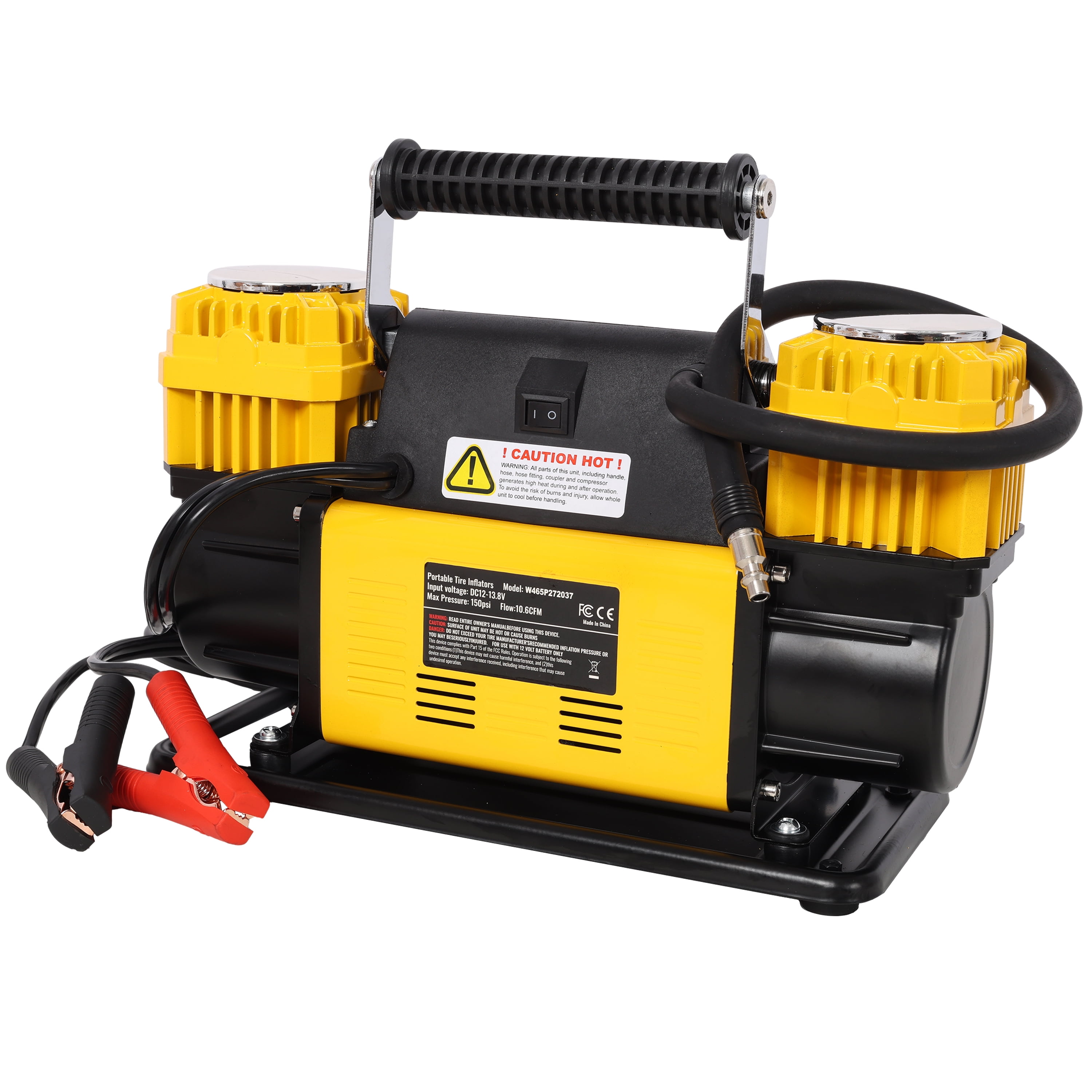 12V 150PSI Dual Cylinder Air Compressor for Cars SUVs Trucks