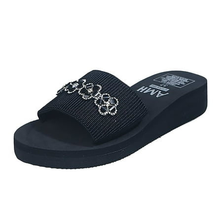 

SEMIMAY Women s New Summer Rhinestone Flower Light Foreign Trade Slippers