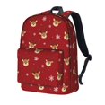 thumbnail image 2 of Goofa Reindeer Faces Festive Red Printed Backpack,Laptop Backpack,Durable Anti-Theft Travel Work Backpack,Water-resistant Backpack, 2 of 9