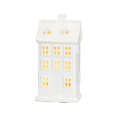 thumbnail image 1 of Ceramic Christmas Village House, Warm White LED Light for Tabletop Decor Snow Scene Gift, 1 of 6