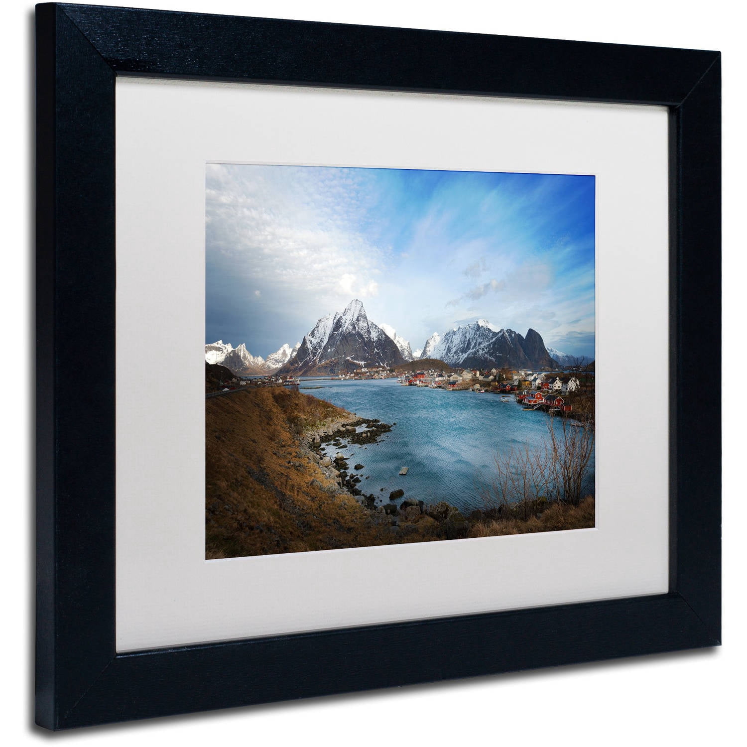 Trademark Fine Art "Reine - Norway" Canvas Art by Philippe Sainte-Laudy, White Matte, Black Frame