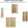 thumbnail image 5 of 4 Panel Freestanding Pegboard Display & Room Divider, 5 FT Foldable Privacy Screen - Portable Wooden Organizer for Craft Shows, Home Office, Retail Spaces, and Trade Events, 5 of 18