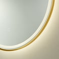 thumbnail image 5 of Vinnova Grande 18" Oval LED Lighted Bathroom Vanity Wall Mirror Gold Aluminum Frame, 5 of 10