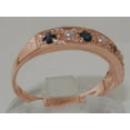 thumbnail image 4 of LBG 14k Rose Gold Cultured Pearl & Sapphire Womens Eternity Ring - 4 - Sizes 4 to 12 Available, 4 of 6