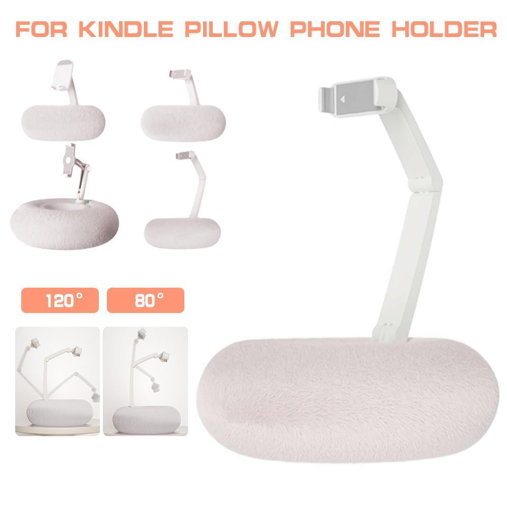Fuzzy Bowl with Kindle Holder 360 Adjustable Tablet Stand & Phone Pillow for Reading in Bed