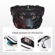 thumbnail image 5 of Disketp Rose Full Moon Black Wolf Riñonera de Doble Capa, Bolsa de Cintura Ajustable para Viajes, Correr y Senderismo, Riñonera Ligera para Hombre y Mujer, 5 of 9