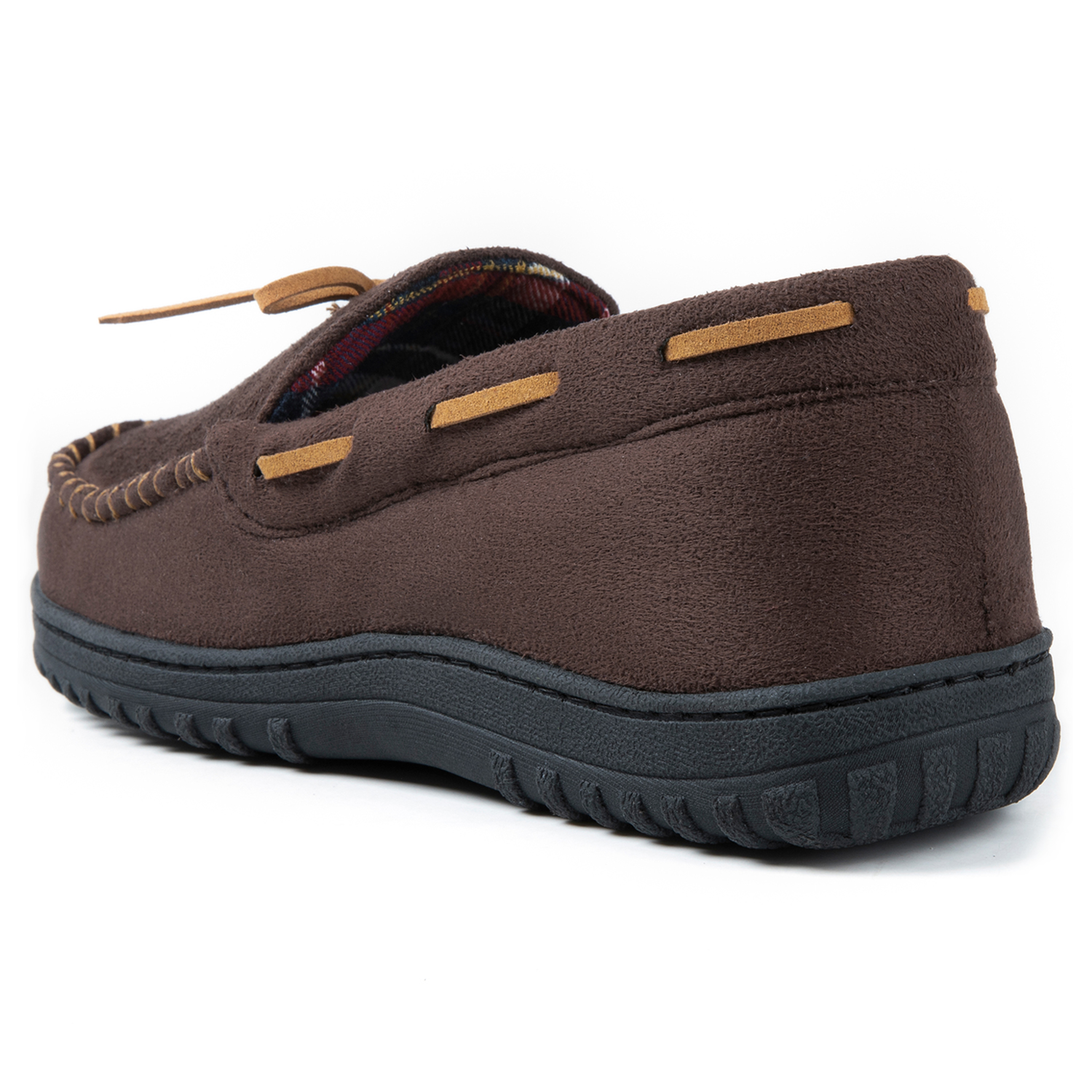 men's flannel lined moccasin slippers