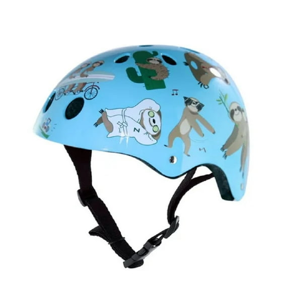 Casco Infantil Hornit Perzosos Azul Luz Led Niños Ciclismo CASHOR0013
