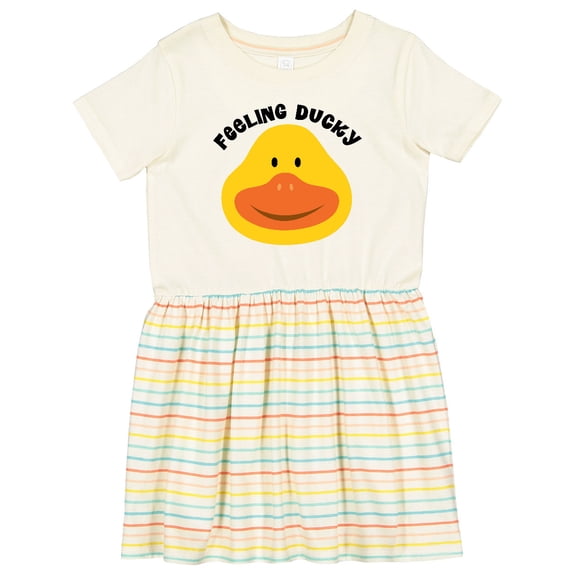 Inktastic Duck Feeling Ducky Girls Toddler Dress