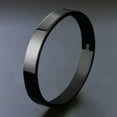 thumbnail image 1 of Brazalete brillante de moda Brazalete liso de acero inoxidable para hombres Mujeres Regalo - 8 mm de ancho, 180 mm de , Negro, 1 of 8
