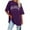 Purple, variant on Womens T-Shirts Round Neck Short Sleeved Los Angeles Letter Printed T Shirt Top Loose Oversized Graphic Tees Sports Dailywear T-Shirt
