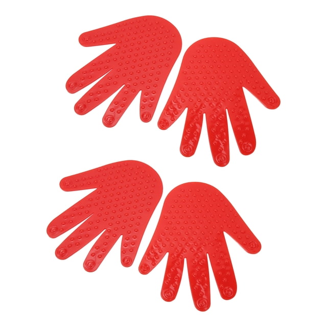 Marcadores de piso con forma de mano Jadeshay 2 pares antideslizantes