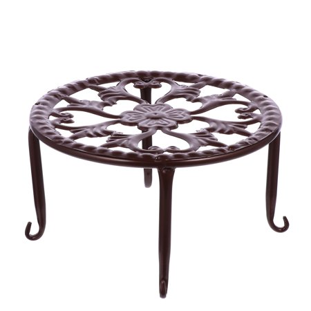 1pc Iron Art Flower Stand Hollow Style Flower Shelf Living Room Plant Stand