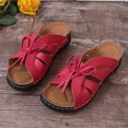 thumbnail image 6 of Wide Sandals for Women,Womens Wedge Sandals,Summer Slippers for Women,Women's Sandals,Walking Sandals Women,Women's Solid Color Flat Bottomed Casual Beach Shoes, Sandals, Women's Shoes,Red,8.5, 6 of 6