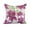 Purple, variant on 18 x 18 Inch Orange Floral Print Decorative Polyester Throw Pillow with a Linen Texture