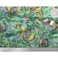 thumbnail image 3 of Soimoi Green Poly Georgette Fabric Leaves & Floral Print Fabric by The Yard 52 Inch Wide, 3 of 3