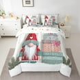 thumbnail image 2 of jejeloiu Cartoon Gnome Bedding Comforter Set 7pcs,Old Barn Door Queen Bedding Sets,Merry Christmas Queen Sheet Sets,Luxury Bedroom Decor Reversible, 2 of 8