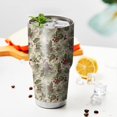thumbnail image 3 of 30oz Beige Christmas Pine Cone Pattern Tumblers Stainless Steel Tumbler with Lid and Straw,Vacuum Insulated Double Wall Travel Tumbler Cups Mug with Cleaning Brush for Coffee,Tea, 3 of 7