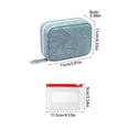 thumbnail image 3 of Travel Pill Organizer with 14 Clear Zipper Pouches and Color-Coded Labels, Blue Floral Hard Shell Case, for Daily and Vitamin Storage, 3 of 6