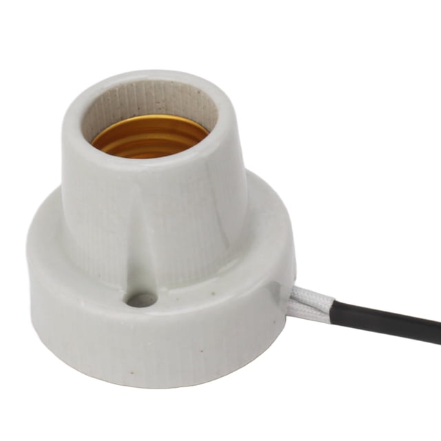 Reptile Lamp Holder, Brooder Poultry Bulb Base Reptile Ceramic Heat Lamp Holder Emitter E27 Adapter Chandelier Light Socket