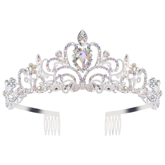 Rhinestones Tiaras For Women And Girls Elegant Crowns With Comb For Wedding Bridal And Party Hair Accessories