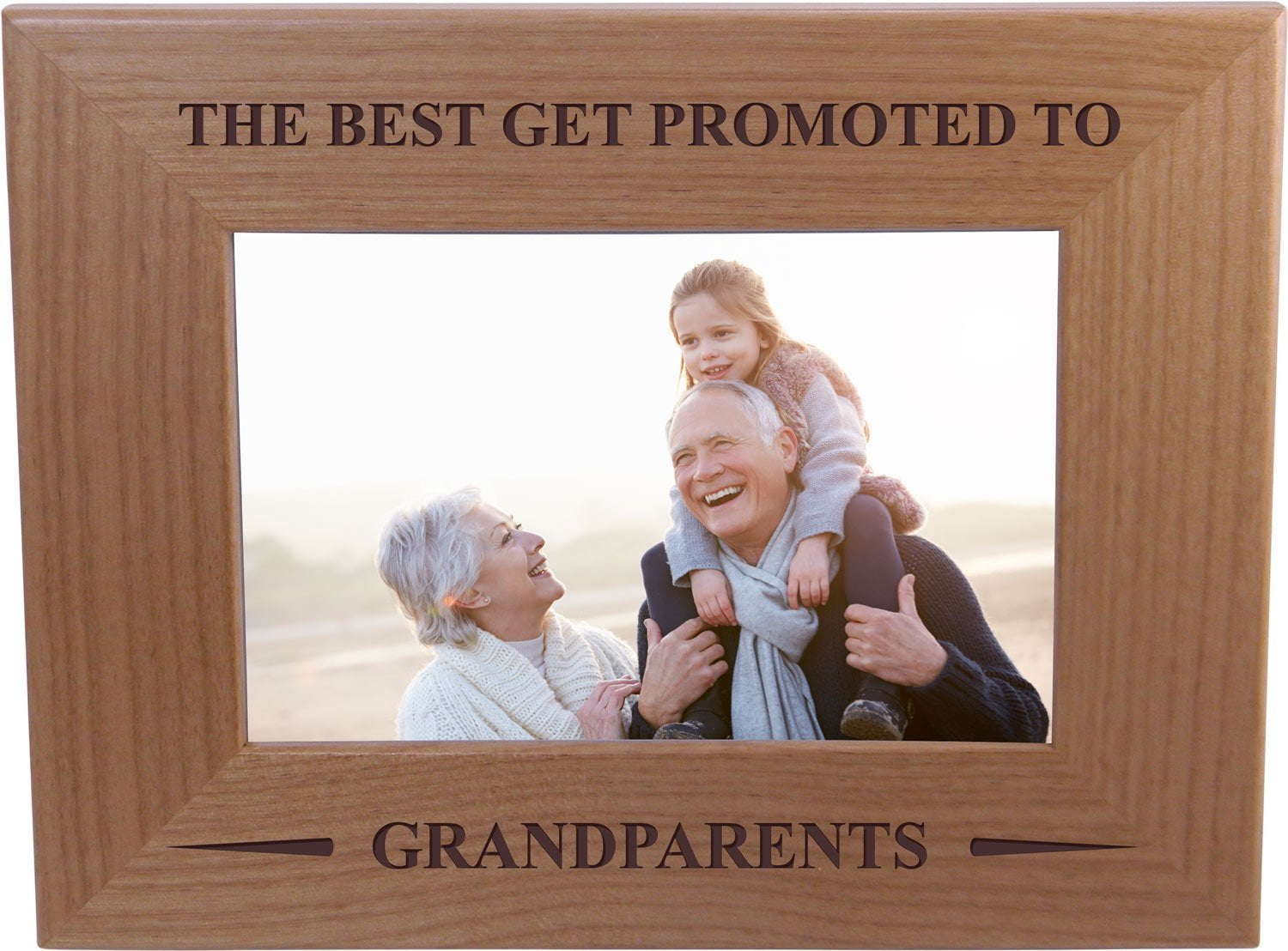 Only The Best Get Promoted To Grandparents Wood Picture Frame Holds