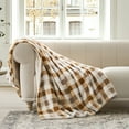 thumbnail image 5 of Evergrace Cozy Classic Plaid Throw, Brown Check, 50"x72"All Ages, 5 of 10