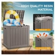 thumbnail image 3 of WDZS 33 Gallon Outdoor Storage Box, Waterproof Resin for Indoor & Outdoor Use – Lockable Patio for Garden Tools, Package Deliveries, Pool Accessories, Sports Gear & Furniture-Grey, 3 of 8