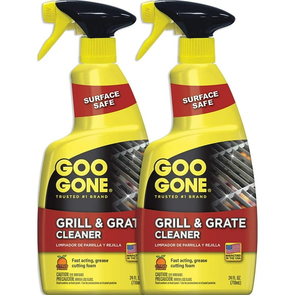 Goo Gone Grill and Grate Cleaner (2 Pack) Cleans Cooking Grates and Racks - 24 fl oz