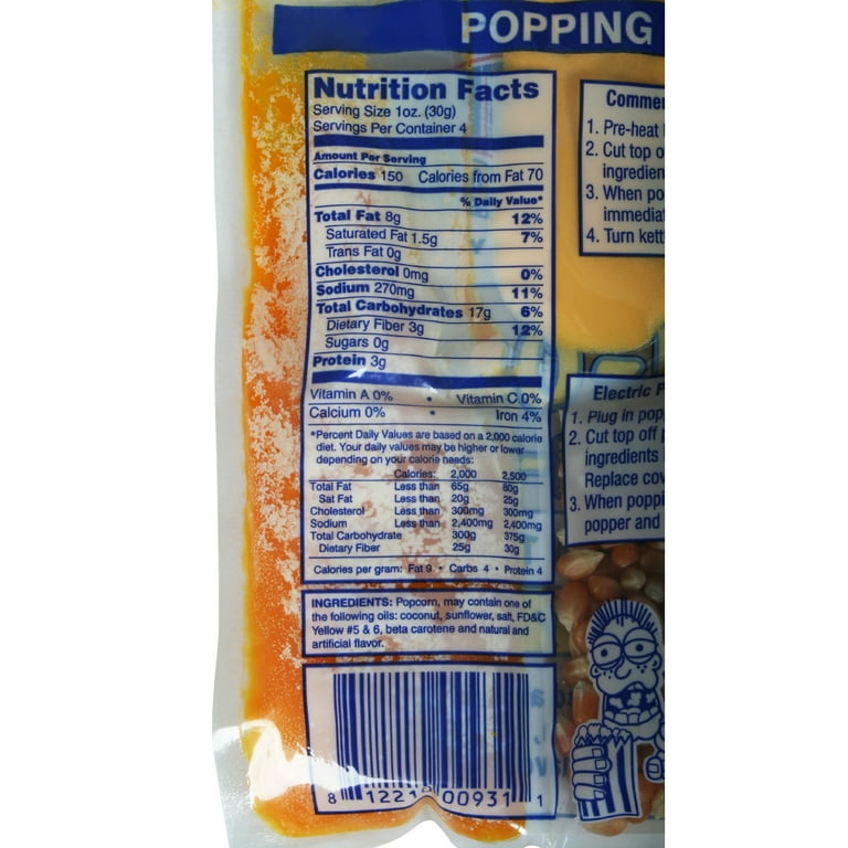 4113 Great Northern Popcorn Premium 10 Ounce Popcorn Portion Packs Cinema Case of 24