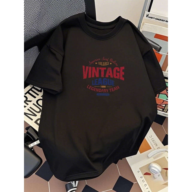 High-Quality Print Short-Sleeve Shirt in a Loose Fit, Made of Finely Combed Pure Cotton, Designed for Spring And Summer in American Style.