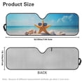 thumbnail image 3 of FUIALDOLG Funny Beach Starfish Car Sun Shade Cover Foldable Car Windshield Sun Shade Block UV Rays Heat Keep Vehicle Cool for Cars SUV Off-road Vehicle Trucks 52.95"x16.14", 3 of 7