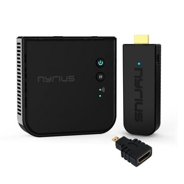 Nyrius ARIES Pro  Wireless HDMI Video Transmitter & Receiver to Stream 1080p Video up to 165ft from Laptop, PC, Cable Box, Game Console, DSLR Camera (NPCS650) with Micro HDMI to HDMI Adapter